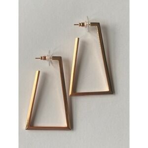 Kendra Scott Easton Gold Geometric Triangle Hoop Earrings Minimalist Trapezoid